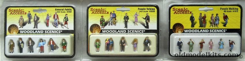 Woodland Scenics 1/87 Six People Talking / Six General Public / Six People Walking - HO Scale, A1913 plastic model kit